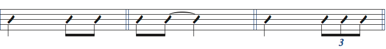 アドリブに使える3つのリズムパターン楽譜