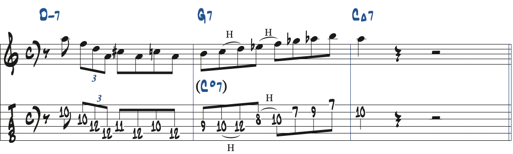 Cdim7を使ったリック2楽譜