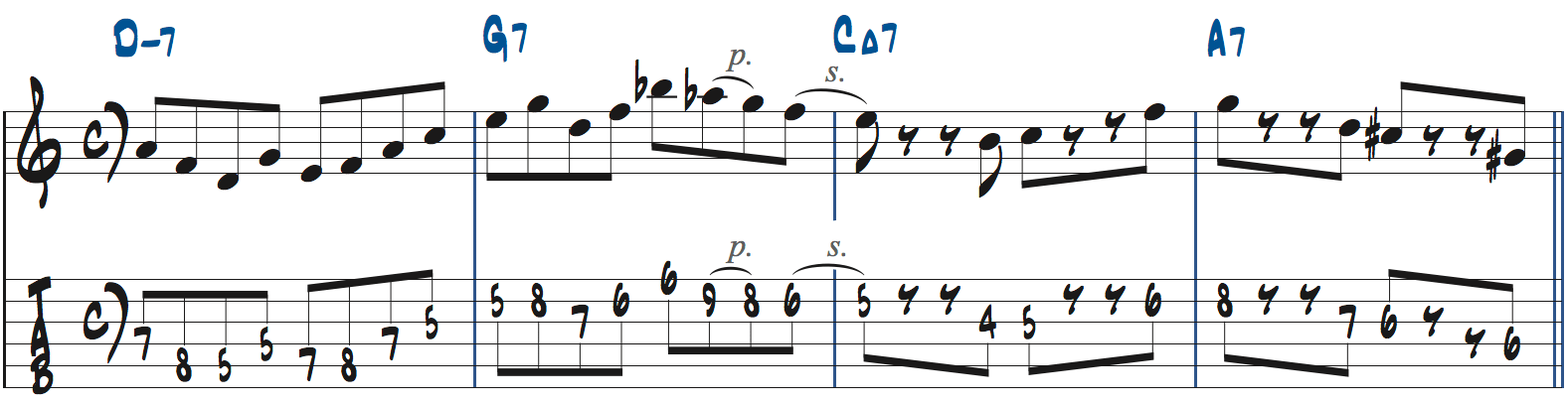 251リックを使った後のフレーズの作り方2楽譜