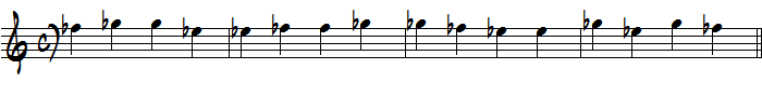 2弦にフラットを使った読譜練習楽譜