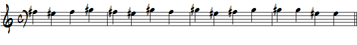 2弦にシャープを使った読譜練習楽譜