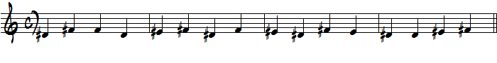 5弦にシャープを使った読譜練習楽譜